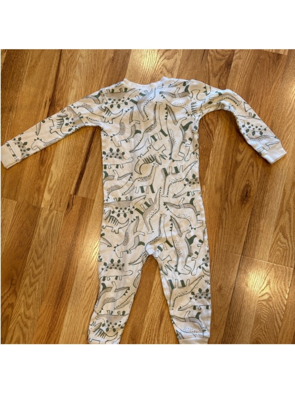 Organic carters little planet Cotton Kids onesie  - Sage Dinosaur Print